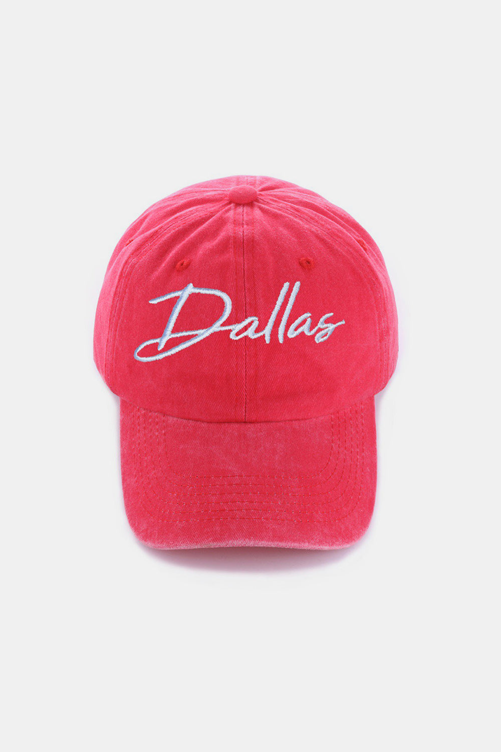 Zenana Washed DALLAS Embroidered Baseball Cap