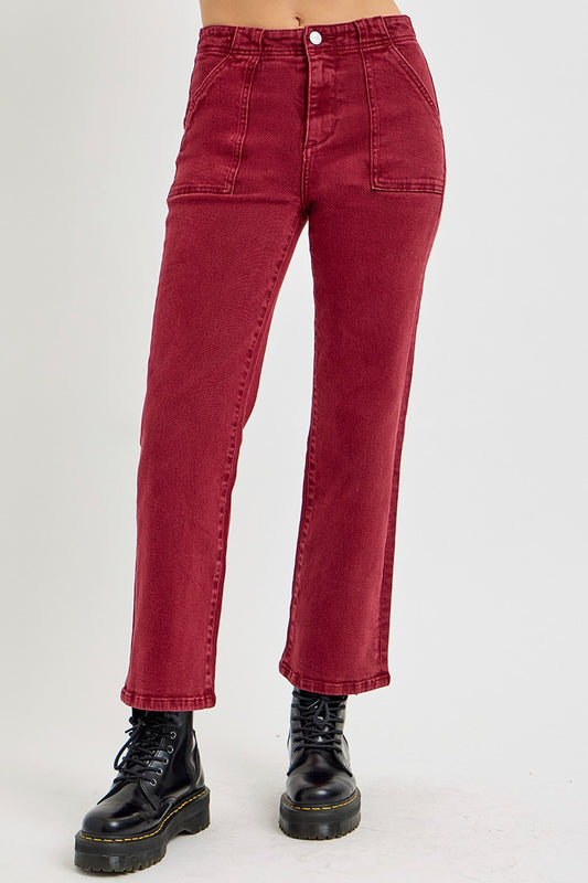 High Rise Straight Leg Jeans